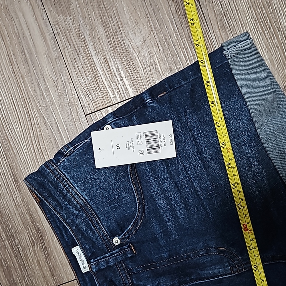 true craft Denim Mid-Rise Shorty Stretch Blue Jean Shorts 3" Inseam Women's 10 - Picture 14 of 16